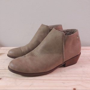 Sam Edelman Taupe Leather Ankle Bootie